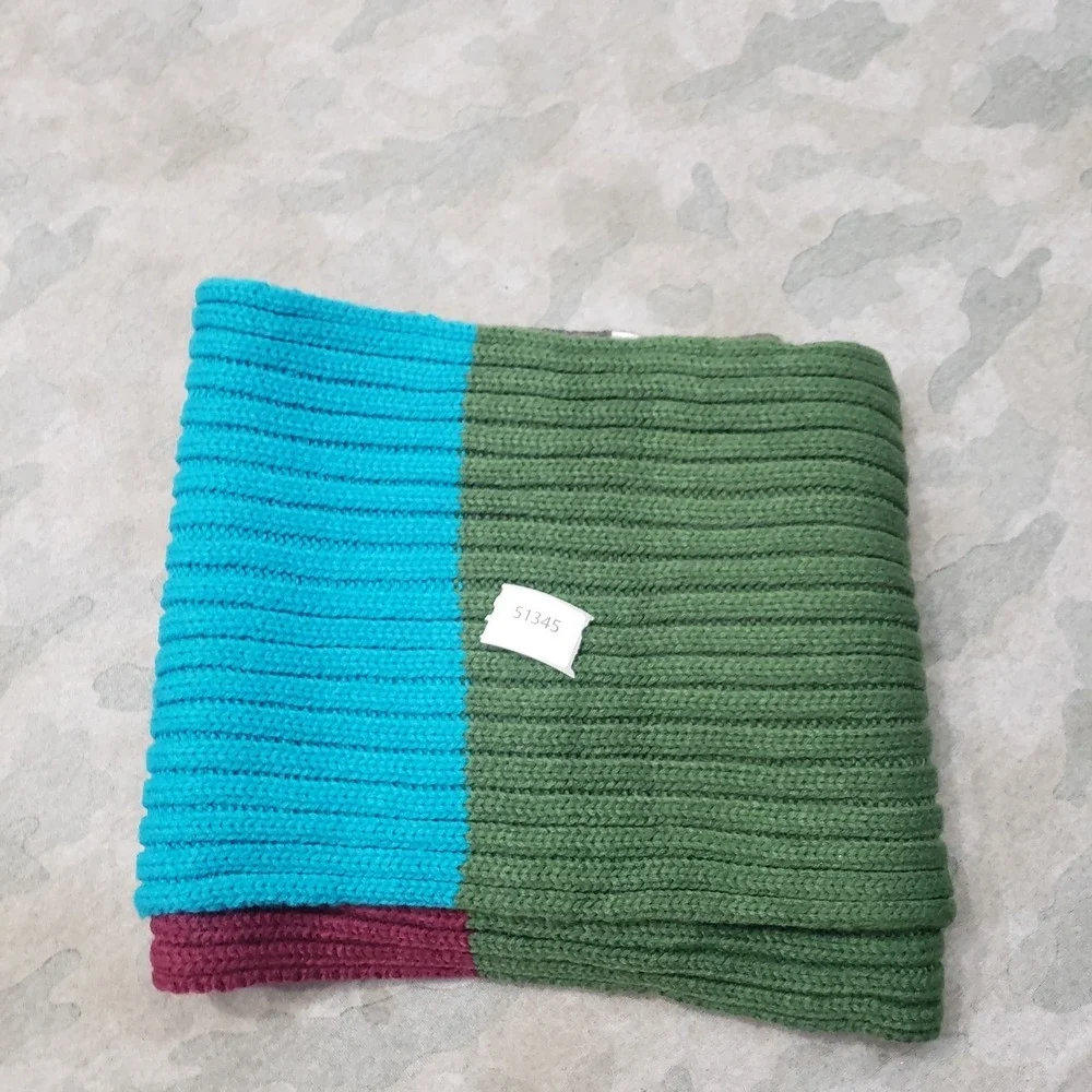 Life Is Good Scarf Womens Multicolor Acrylic NWT Color Block